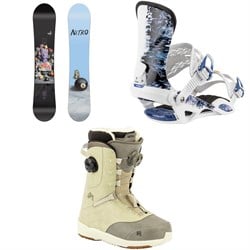 Nitro Mercy Snowboard ​+ Fate Snowboard Bindings ​+ Crown Boa Snowboard Boots - Women's 2026