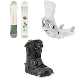 Nitro Drop Snowboard ​+ Step On Snowboard Bindings ​+ Cave Step On TLS Snowboard Boots - Women's 2026