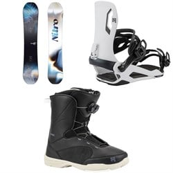 Nitro Lectra Leaf Cam-Out Snowboard ​+ Talent Snowboard Bindings ​+ Flora Boa Snowboard Boots - Women's 2026