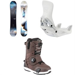 Nitro Lectra Leaf Cam-Out Snowboard ​+ Step On Snowboard Bindings ​+ Monarch Step On TLS Snowboard Boots - Women's 2026