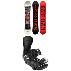 GNU Ladies Choice Asym C3 Snowboard ​+ Bent Metal Stylist Snowboard Bindings - Women's 2026