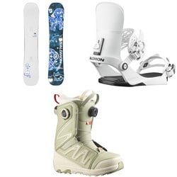 Salomon Abstract Snowboard ​+ EDB Snowboard Bindings ​+ Ivy BOA SJ Snowboard Boots - Women's 2026