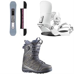 Salomon Kickback Snowboard ​+ EDB Snowboard Bindings ​+ X Approach Lace SJ Boa Snowboard Boots 2026