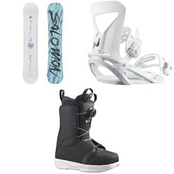 Salomon Oh Yeah Snowboard ​+ Spell Snowboard Bindings ​+ Pearl Boa Snowboard Boots - Women's 2026