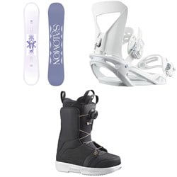 Salomon Lotus Snowboard ​+ Spell Snowboard Bindings ​+ Pearl Boa Snowboard Boots - Women's 2026