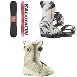 Salomon No Drama Snowboard ​+ Hologram Snowboard Bindings  ​+ Ivy BOA SJ Snowboard Boots - Women's 2026