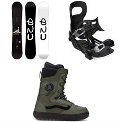 GNU Facts BTX Snowboard ​+ Bent Metal Joint Snowboard Bindings ​+ Vans Invado OG Snowboard Boots 2026