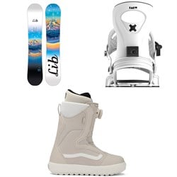 Lib Tech Glider BTX Snowboard ​+ Bent Metal Metta Snowboard Bindings ​+ Vans Encore OG Snowboard Boots - Women's 2026