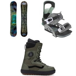 GNU Finest Asym C2X Snowboard ​+ Bent Metal Logic Snowboard Bindings ​+ Vans Invado OG Snowboard Boots 2026