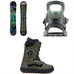 GNU Finest Asym C2X Snowboard ​+ Bent Metal Logic Snowboard Bindings ​+ Vans Invado OG Snowboard Boots 2026