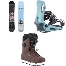 Nitro Mercy Snowboard ​+ Talent Snowboard Bindings ​+ Scala Boa Snowboard Boots - Women's 2026