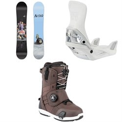 Nitro Mercy Snowboard ​+ Step On Snowboard Bindings ​+ Monarch Step On TLS Snowboard Boots - Women's 2026