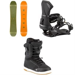 Nitro Basher Snowboard ​+ Team Snowboard Bindings ​+ Venture Boa Snowboard Boots 2026
