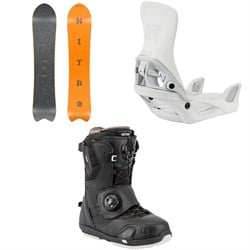 Nitro Dinghy Snowboard ​+ Step On Snowboard Bindings ​+ Cave Step On TLS Snowboard Boots - Women's 2026