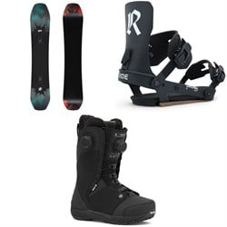 Ride Deep Fake Snowboard ​+ Drone Snowboard Bindings ​+ Cadence Snowboard Boots - Women's 2026