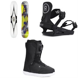 Ride Zero Jr Snowboard ​+ K-1 Snowboard Bindings ​+ Lasso Jr Snowboard Boots - Kids' 2026