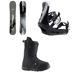 Burton Instigator PurePop Camber Snowboard ​+ Freestyle Snowboard Bindings ​+ Moto Snowboard Boots 2026