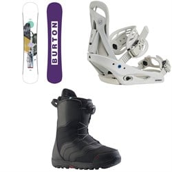 Burton Hideaway Snowboard ​+ Citizen Snowboard Bindings ​+ Mint Boa Snowboard Boots - Women's 2026