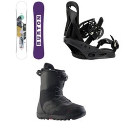 Burton Hideaway Snowboard ​+ Citizen Snowboard Bindings ​+ Mint Boa Snowboard Boots - Women's 2026