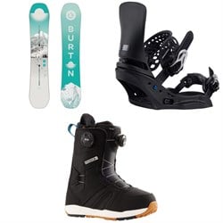 Burton Feelgood Snowboard ​+ Lexa X EST Snowboard Bindings ​+ Felix Boa Snowboard Boots - Women's 2026
