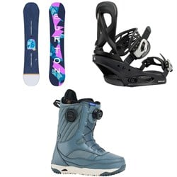 Burton Yeasayer Flying V Snowboard ​+ Scribe Snowboard Bindings ​+ Limelight Boa Snowboard Boots - Women's 2026