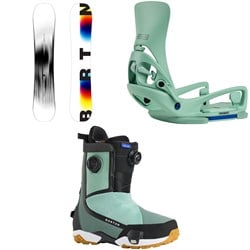 Burton Custom X Snowboard ​+ Step on Cartel X EST Snowboard Bindings ​+ Highshot X Step On Snowboard Boots 2026