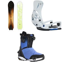 Burton Fish 3D Flat Top Snowboard ​+ Step On Escapade EST Snowboard Bindings ​+ Waverange X Step On Snowboard Boots - Women's 2026
