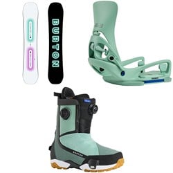 Burton Custom Snowboard ​+ Step on Cartel X EST Snowboard Bindings ​+ Highshot X Step On Snowboard Boots 2026