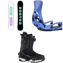 Burton Custom Snowboard ​+ Step on Cartel X EST Snowboard Bindings ​+ Highshot X Step On Snowboard Boots 2026