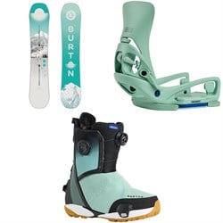 Burton Feelgood Snowboard ​+ Step On Lexa X EST Snowboard Bindings ​+ Waverange X Step On Snowboard Boots - Women's 2026