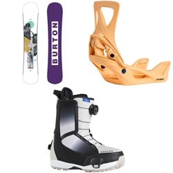 Burton Hideaway Snowboard ​+ Step On Snowboard Bindings ​+ Waverange Step On Snowboard Boots - Women's 2026