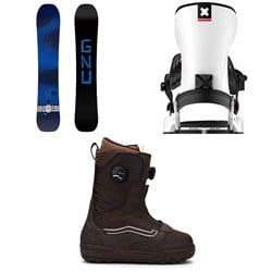 GNU Banked Country C3 Snowboard ​+ Bent Metal Transfer Snowboard Bindings ​+ Vans Verse Snowboard Boots 2026