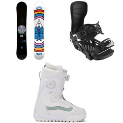 GNU Velvet C2 Snowboard ​+ Bent Metal Stylist Snowboard Bindings ​+ Vans Encore Pro Snowboard Boots - Women's 2026