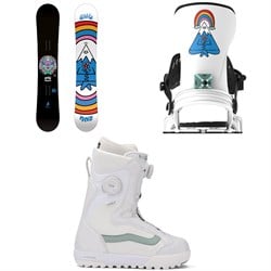GNU Velvet C2 Snowboard ​+ Bent Metal Stylist Snowboard Bindings ​+ Vans Encore Pro Snowboard Boots - Women's 2026