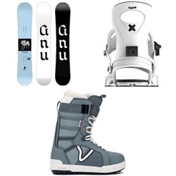 GNU Fiction BTX Snowboard ​+ Bent Metal Metta Snowboard Bindings ​+ Vans Hi-Standard Pro Snowboard Boots - Women's 2026