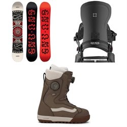 GNU Ladies Choice Asym C3 Snowboard ​+ Bent Metal Forte Snowboard Bindings ​+ Vans Encore Pro Snowboard Boots - Women's 2026