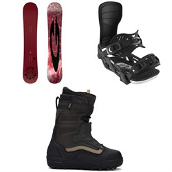 GNU Wagyu C3 Snowboard ​+ Bent Metal Axtion Snowboard Bindings ​+ Vans Hi-Country Snowboard Boots 2026