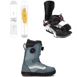 GNU Upgrade C2E Snowboard ​+ Bent Metal Transfer Snowboard Bindings ​+ Vans Aura Pro Snowboard Boots 2026