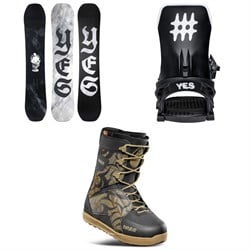 Yes. Cream Halldor 3D Snowboard ​+ Select Snowboard Bindings ​+ thirtytwo Lashed Snowboard Boots 2026
