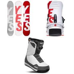 Yes. Basic Snowboard ​+ IPO Snowboard Bindings ​+ thirtytwo Shifty Boa Snowboard Boots 2026