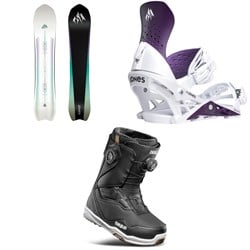 Jones Stratos Snowboard ​+ Aurora Snowboard Bindings ​+ thirtytwo TM-2 Double Boa Snowboard Boots - Women's 2026