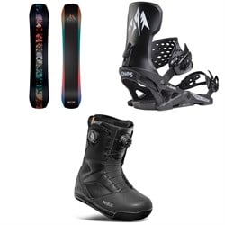 Jones Mountain Twin Snowboard ​+ Meteorite Snowboard Bindings ​+ thirtytwo STW Double Boa Snowboard Boots 2026
