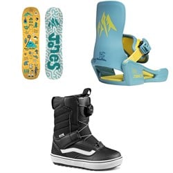Jones Happy Mountain Snowboard ​+ Happy Mountain One Strap Snowboard Bindings ​+ Vans Juvie Linerless Snowboard Boots - Kids' 2026