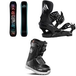 Jones Mountain Twin Snowboard ​+ Asteroid Snowboard Bindings ​+ thirtytwo Lashed Boa Snowboard Boots - Kids' 2026