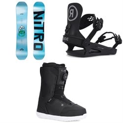 Nitro Ripper Snowboard ​+ Ride K-1 Snowboard Bindings ​+ Lasso Jr Snowboard Boots - Kids' 2026