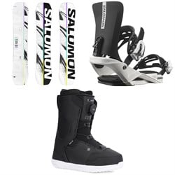 Salomon Huck Knife Grom Snowboard ​+ Rhythm Jr Snowboard Bindings ​+ Ride Lasso Jr Snowboard Boots - Kids' 2026