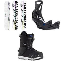 Salomon Huck Knife Grom Snowboard ​+ Burton Step On Snowboard Bindings ​+ Smalls Step On Snowboard Boots - Kids' 2026