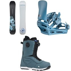 Burton Process Snowboard ​+ Cartel Snowboard Bindings ​+ Ruler Boa Snowboard Boots 2026