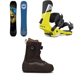 Never Summer Proto T3 FR Snowboard ​+ Union Atlas Snowboard Bindings ​+ Vans Verse Snowboard Boots 2026