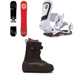 Never Summer Proto Type 3 Snowboard ​+ Union Ultra Snowboard Bindings ​+ Vans Verse Snowboard Boots 2026